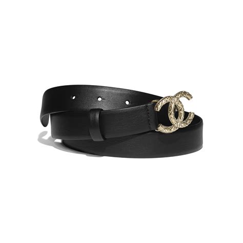 chanel calfskin & gold-tone metal black belt|Chanel calfskin vs lambskin.